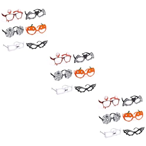 ibasenice 18 Stk lustige Halloween-Spiegelbrille Schädelkopfbrille Halloween-Brille augenmaske halloween lustige schnapsgläser Spielzeugbrille für Halloween Holloween Neuheitsbrille von ibasenice