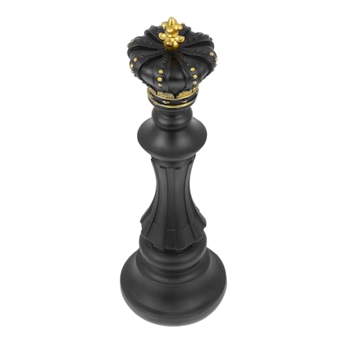 ibasenice 1Pc Schach Ornamente schachfiguren Set Schachfiguren Dekoration Platziere die Schachfiguren Heimdekorationen Gold Schachbrett Schach-Desktop- Home-Desktop- Harz Black von ibasenice