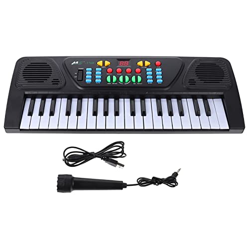 ibasenice 1Set 37 Tasten Keyboard Piano Für Babys Mini Keyboard Keyboards Piano Klaviermusik Mini Musik Keyboard Für Bauchmuskeln Schwarz von ibasenice