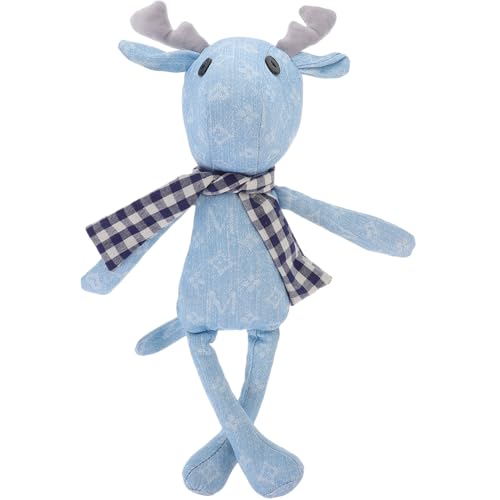 ibasenice 1Stk Elchpuppe Kuscheltier niedliche weihachtsgeschenk weinachtsgeschte weihnsgeschenke Kuscheltier Elch Elch-Schmuck PP Baumwolle Blue von ibasenice