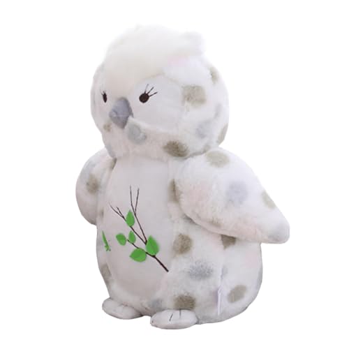 ibasenice 1Stk Eule Animals Toys for Puppen Soft Toy pucktuch süße Vogelpuppe kinderpuppen chatot Plush Plüschpuppe Plüschpuppe PP Baumwolle Weiß von ibasenice