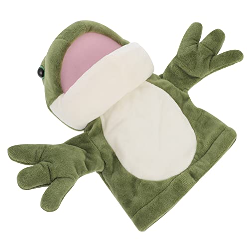 ibasenice 1Stk Froschpuppe Fingerpuppen Handpuppe Frosch Handpuppen Frosch Fingerpuppe Stofftierpuppe Spielzeug Kinder Puppen Kid Toys Cartoon-Handpuppe interaktives Plüschtier Green von ibasenice