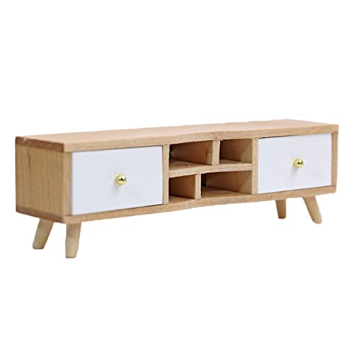 ibasenice 1Stk Möbelminiaturen wohnzimmermöbel Living Room Furniture spielzeughaus tv Cabinet Mini-Schrankfiguren Mini-Puppenhausmöbel minikühlschrank Miniaturmöbel Mini-Hausmodell hölzern von ibasenice