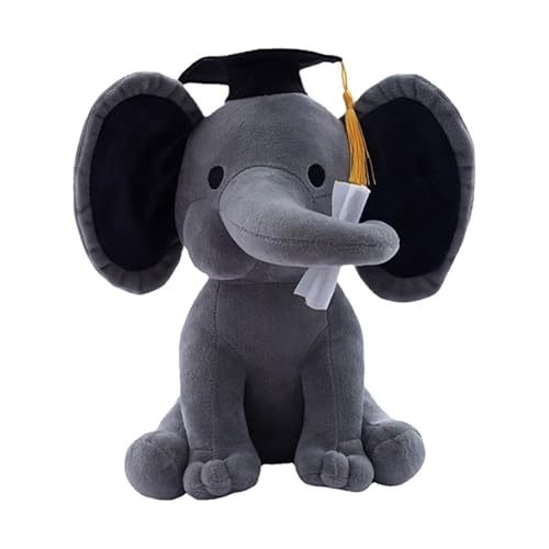ibasenice Kreatives Abschlussgeschenk PlüSch Elefant Kuscheltier FüR Dekoration - 25Cm Grau Abschlussfeier Geschenk FüR Absolventen ibasenice Kreatives Abschlussgeschenk PlüSch Elefant Kuscheltier FüR Dekoration - 25Cm Grau Abschlussfeier Geschenk FüR Absolventen von ibasenice
