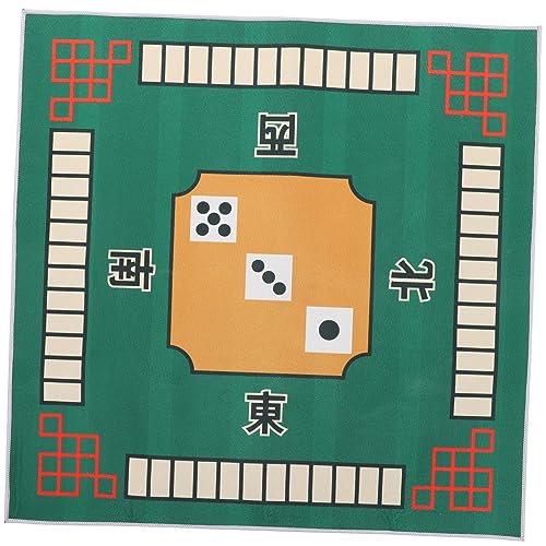 ibasenice 1Stk Pokermatte Poker tischdecke Gaming pad Quadratische Tischdecke Mahjong Mathe Mahjong Tischdecke Tischset für Mahjong Quadratische Mahjong-Matte Schachbrett Tischtuch Green von ibasenice