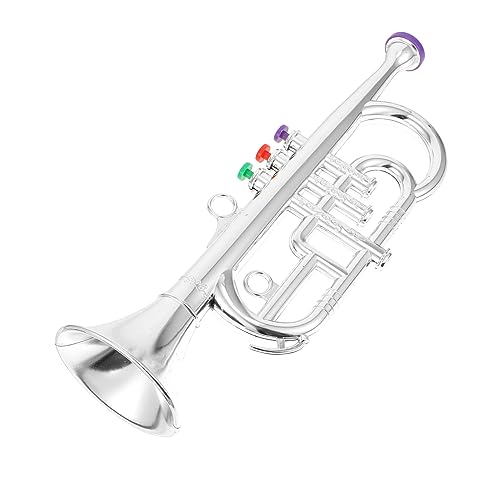 ibasenice 1Stk Requisitenmodell für Musikinstrumente trompete kinderinstrumente für Musikinstrumente Musikspielzeug für Babys Instrumentenspielzeug Abs Silver von ibasenice