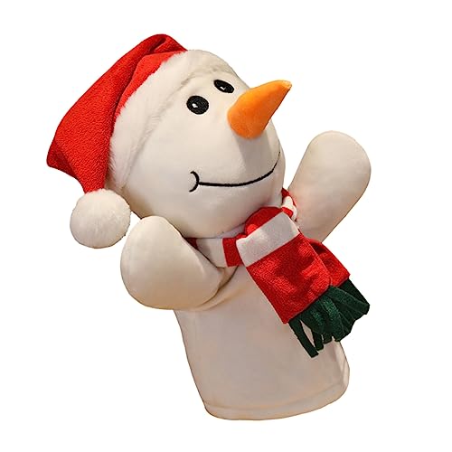 ibasenice 1Stk Santa Handpuppe weihnachtsspielzeug für Kleinkinder Fingerpuppen interaktives Spielzeug Kinder Puppen schöne weihnachtsspielzeuge Schneemann-Fingerpuppenspielzeug Weiß von ibasenice