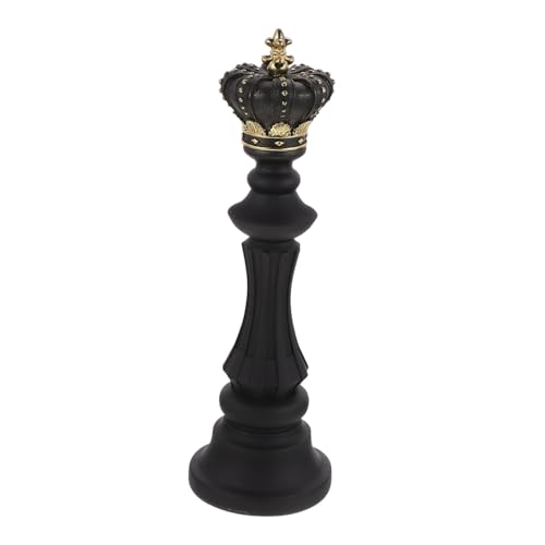 ibasenice 1Stk Schach Ornamente bürodeko büro Dekoration bauernopfer Chess Pieces wohnzimmerdeko swor thematisiert Gold Simulation Landschaftsschach Landschaftsdekoration Kunstharz Black von ibasenice