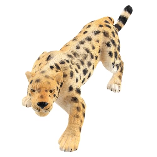 ibasenice 1Stk Tiermodell Leopard Wildlife Kognitives Tierspielzeug für Leopardenspielzeug federnd Kleinkinder Lernspielzeug Leopard Wilde Leoparden-Spielzeugfigur Plastik von ibasenice