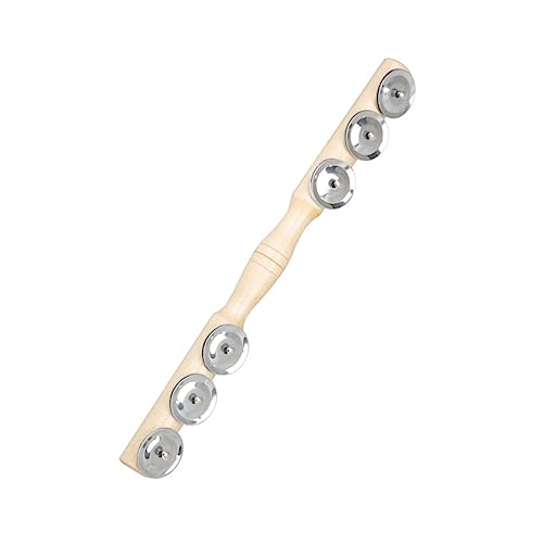 ibasenice 1stk Glockenbecken Jingle-Bell-Stick Jingle Bell Stick Desktop-musikspielzeug Schlaginstrument Percussion-Musikinstrument Perkussionsmusik- Hölzern von ibasenice