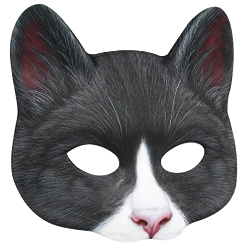 ibasenice 1stk Halloween-kuh-katzen-maske Halloween-katze Masken Maskerade-cosplay Maskerade-maske Damen Tierische Cosplay-maske Halloween-maske Halloween-cosplay-maske Stoff Black von ibasenice