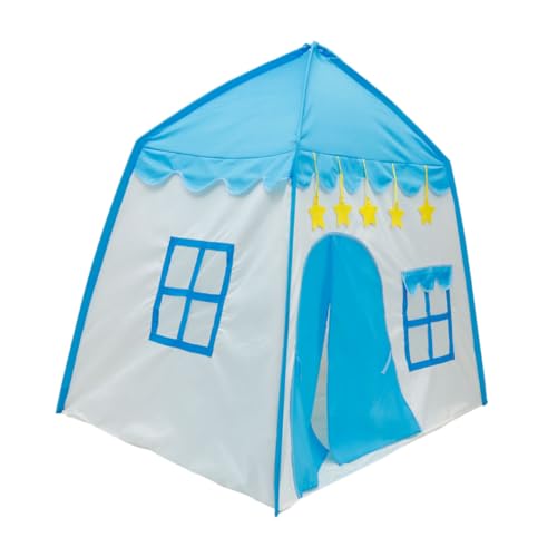 ibasenice 1stk Kinderzelt Babyspielhaus Kinderspielzeug Kinderzelt Drinnen Kinderspiele Mädchenspielzeug Mädchen Kinderspielzimmer Großes Spielhaus Für Mädchen Fasergerüst Blue von ibasenice