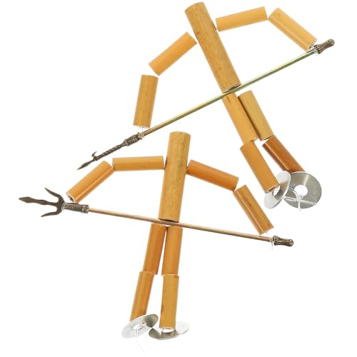 ibasenice 2 Bamboo Man Materialpaket Kinderspielzeug DIY-spielzeugset Spielzeugset Für Kinder Bausatz Für Handpuppen Puppenbausatz Selber Machen Mini-Spielzeug Bastelset Für Kinder Bambus von ibasenice