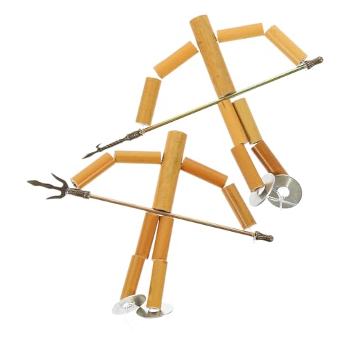 ibasenice 2 Bamboo Man Materialpaket Mini-Spielzeug Puppenmaterialien selber Machen Handpuppen-Materialset Kreatives Spielzeug für Kinder Puppenbauset Bastelzubehör selber Machen Eisen von ibasenice