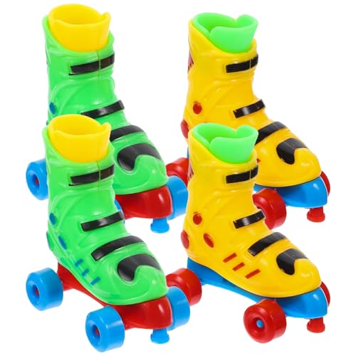 ibasenice 2 Paar Kompaktes Skate- Sportspielzeug Skateboardzubehör Finger-Skate-Modell Fingerrollschuh Brettspielspielzeug Kompaktes Desktop- Finger-Skate- Plastik von ibasenice