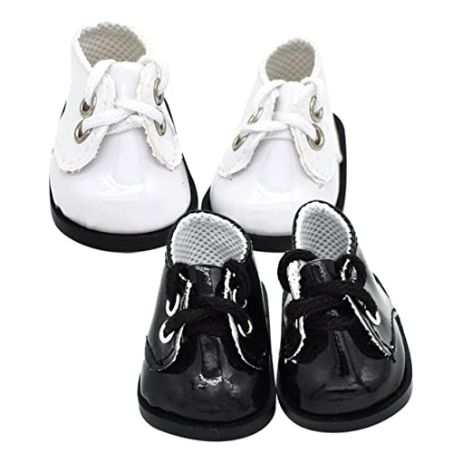 ibasenice 2 Paar Plüschpuppenschuhe Kinderkleidung Puppenkleidung Babyschuhe Für Jungen Puppenhauszubehör Mini-szenen-Requisiten Mini-plüschtiere Simulation Schuhdekore Leder von ibasenice