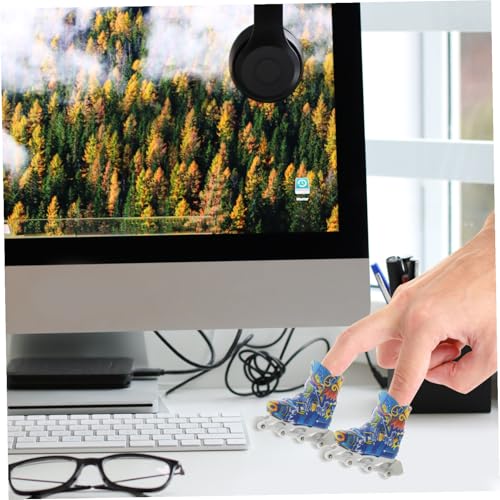 ibasenice 2 Paare Bunte Finger Rollschuhe aus Robustem Kunststoff Lebensechte Mini inliner zum Fingerspiel und Stressabbau Kreatives Tischspielzeug für Erwachsene Geschenk für ibasenice 2 Paare Bunte Finger Rollschuhe aus Robustem Kunststoff Lebensechte Mini inliner zum Fingerspiel und Stressabbau Kreatives Tischspielzeug für Erwachsene Geschenk für von ibasenice