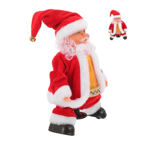 ibasenice 2 STK Weihnachtsmann Musik Santa Puppe Kinderspielzeug Puppendekoration Festliche Puppe Für Kinder Singende Puppe Für Kinder Entzückende Puppe Elektrische Puppe Plastik von ibasenice