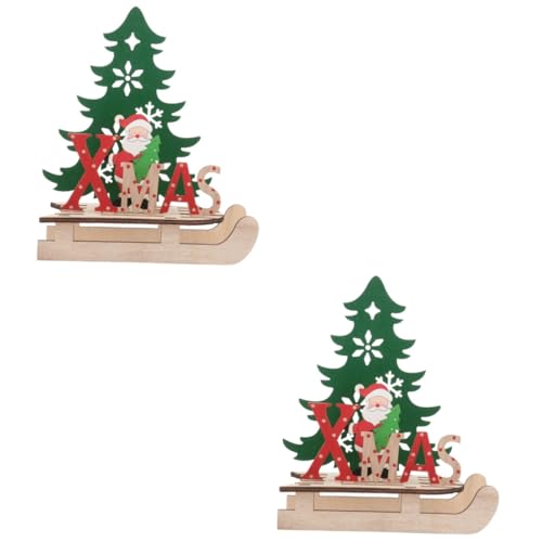 ibasenice 2 STK Weihnachtsschmuck bürodeko büro Dekoration weihachtsdeko sled Kleinkinder Weihnachtspuzzle Weihnachtsdekoration Weihnachten Holzpuzzle Weihnachtsrätsel hölzern Dark Grey von ibasenice