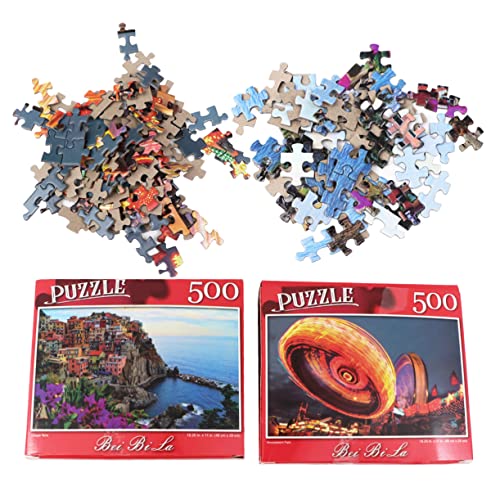 ibasenice 2 Sätze À 500 Stück Puzzle Puzzlematte Puzzle für zappeln Puzzle-Tablett Kinderspiele amp Share rätsel für Rätsel von ibasenice