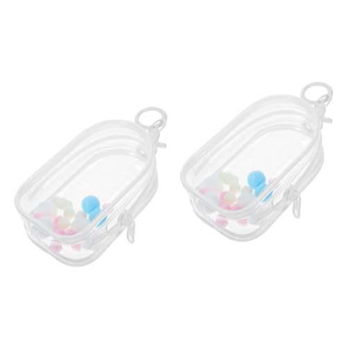 ibasenice 2 Sätze Babytasche Zeigen kleine Modelltasche Transparente Figuren-Präsentationstasche Tragetasche für Puppen Doll Tragetasche die Einkaufstasche alle klare Puppentasche staubdicht von ibasenice