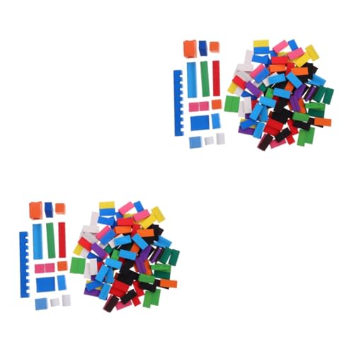 ibasenice 2 Sätze Domino-Spielzeug Spielzeuge Kinder Spielzeug Spielsachen Kinderspielzeug Bauklötze Bausteine Lernspielzeug Für Kinder Domino Liefert Domino-Clip Für Kinder Domino-kit Holz von ibasenice