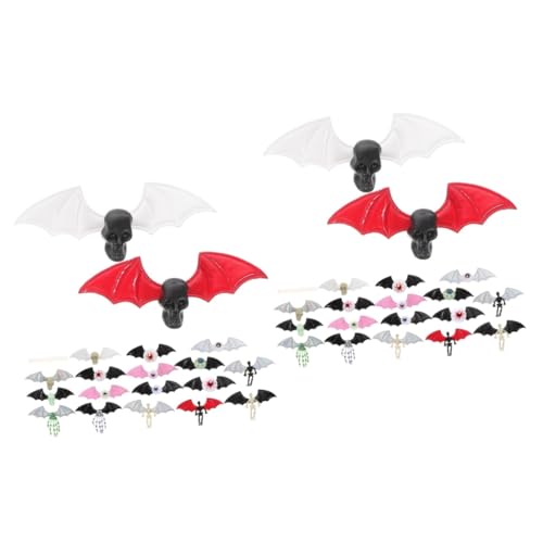 ibasenice 2 Sätze Fledermausflügel Vampir-Dekor Bekleidungsflügelhandwerk halloween basteln halloween costume bat wings tortendeko einschulung Halloween-Handwerksflügel Partygeschenk Plastik von ibasenice