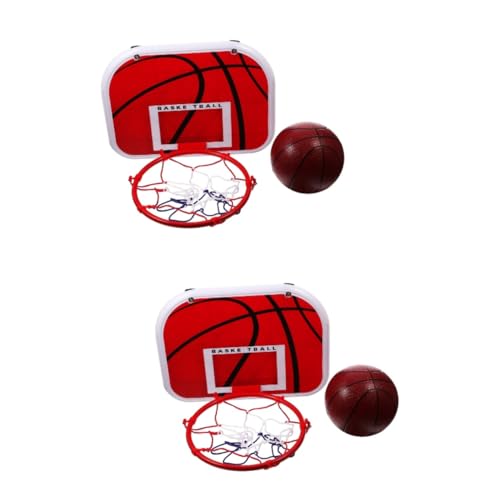 ibasenice 2 Sätze Hängender Basketballkorb Mini-basketballtor Basketball- Kinder-Basketball-Rack-kit Korbregal Für Den Außenbereich Basketballkörbe Für Jungen Mini-basketballkorb von ibasenice