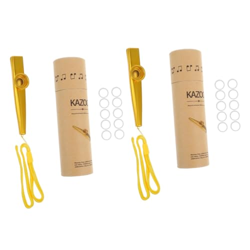 ibasenice 2 Sätze Kazoo-Set Gitarren-Kazoo-Partner Kazoo Für Anfänger Kazoo-flötenmembran Kinder-Kazoo Kazoo-Instrument Kazoo Üben Kleiner Kazoo Rucksackreisender Kazoo Aluminiumlegierung von ibasenice