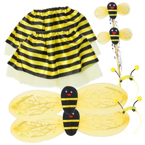 ibasenice 2 Sets Kleine Bienen-Requisiten Make-Up-Stirnbänder Cosplay-Party Bienenflügel Bienen-Cosplay-Stirnband Cosplay-Bienenflügel Kinderkleidung Kostüm Für Kinder von ibasenice
