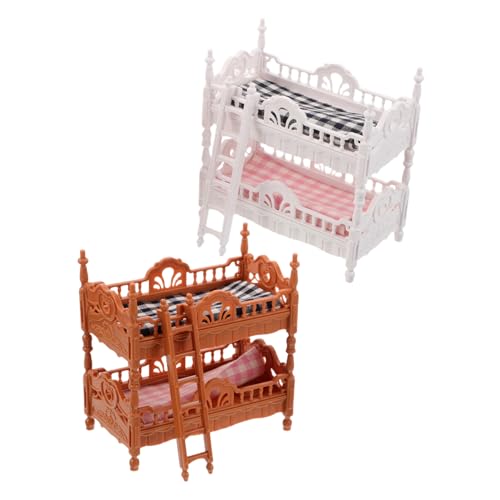 ibasenice 2 Sätze Puppenhaus Etagenbett Miniatur Möbel Stabil Aus Kunststoff Und Stoff Für Kreatives Rollenspiel Und Kindersicherheit In Braun Und Weiß ibasenice 2 Sätze Puppenhaus Etagenbett Miniatur Möbel Stabil Aus Kunststoff Und Stoff Für Kreatives Rollenspiel Und Kindersicherheit In Braun Und Weiß von ibasenice
