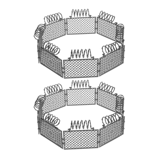 ibasenice 2 Sätze Zubehör für Schutznetz-Bausteine Miniaturzaun Mini Zaun Puppenhaus Bauklötze Zubehör Schutzzaun Kunststoff-Sicherheitszaun für den Bauernhof Mini-Tierzaun Abs von ibasenice