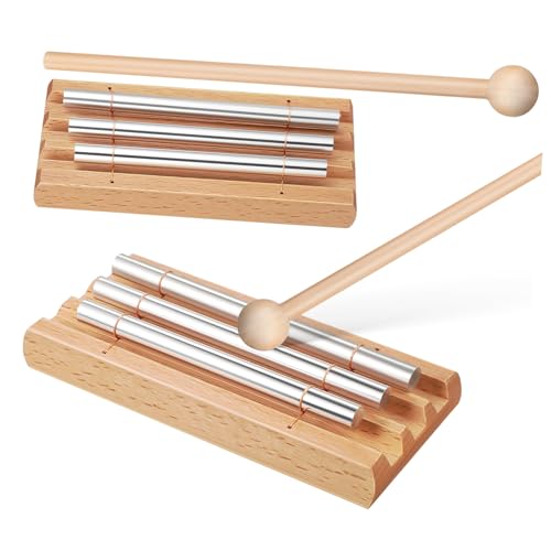 ibasenice 2 Sets Energie Klangstäbe Holzspielzeug Mit Mallet Percussion Windspiele Für Musikinstrumente Zur Der Musikalischen Entwicklung 3 Ton Chimes von ibasenice