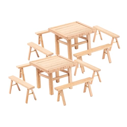 ibasenice 2 Sets Holzpuzzle Zum Zusammenbauen Von Spielzeug, Demontage Und Montage, Tisch Und Hocker von ibasenice