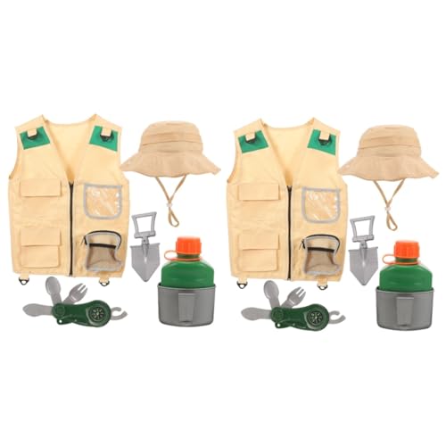 ibasenice 2 Sets Kinder Abenteuerkleidung Abenteuer Set Kinder Entdecker Set Fernglas Für Kinder Fänger Set Für Kinder Camping Spielzeug Fänger Für Kinder Entdecker Cosplay Kostüm von ibasenice