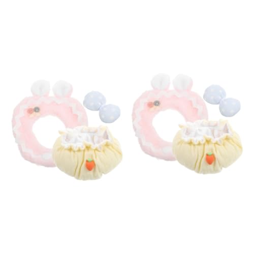 ibasenice 2 Sets Kleidungsset Puppen Lätzchen Für Babys Das Lätzchen Lätzchen Austauschbare Ausgestopfte Bären Kleidung Puppen Kleidung Karotte Kleine Puppen Accessoires von ibasenice