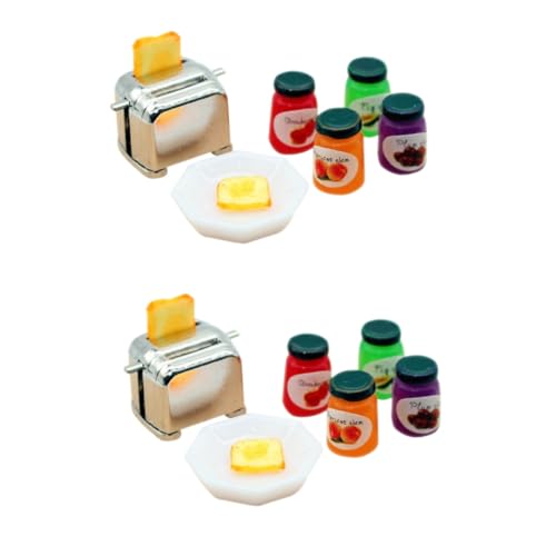 ibasenice 2 Sets Mini Toaster Brotbackmaschine Miniatur Spielzeug Brotmaschine Puppenhaus Brot Toaster Dekorationen Für Zuhause Miniatur Szene Dekor Miniatur Ornamente Mini von ibasenice