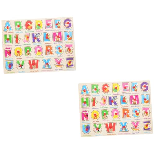 ibasenice 2 Sets Spanisch Puzzle Puzzle Für Kleinkinder Spielzeug Puzzle Alphabet Brett Sprachpuzzle Für Kleinkinder Puzzle Für Kinder Lustiges Passendes Spielzeug Spanisch von ibasenice