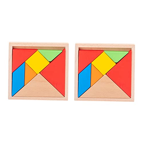 ibasenice 2 Sets Tangram Puzzle Kinderpuzzle Kinderspielzeug Tangram Puzzle Lernspielzeug Kleinkind Spielzeug Kleinkind Puzzle Kinderspielzeug Kinderspielzeug Kinderspielspielzeug von ibasenice