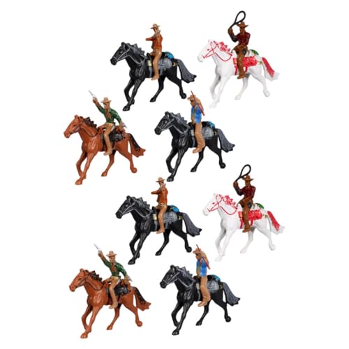 ibasenice 2 Sets Western Cowboy Modell Tots Spielzeug Spielzeugfiguren Spielsets Kleine Figuren Figurenspielsets Kleines Spielzeug Pferd Cowboy Figuren Pferdefiguren Figuren Spielfigur von ibasenice