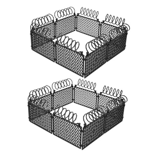 ibasenice 2 Sets Zaunszene Zaunmodell Spielzeug Realistischer Spielzeugzaun Für Bausteine ​​Und Miniaturmodelle Miniatur Gefängniszäune Kunststoff Miniaturzäune Spielzeuge von ibasenice