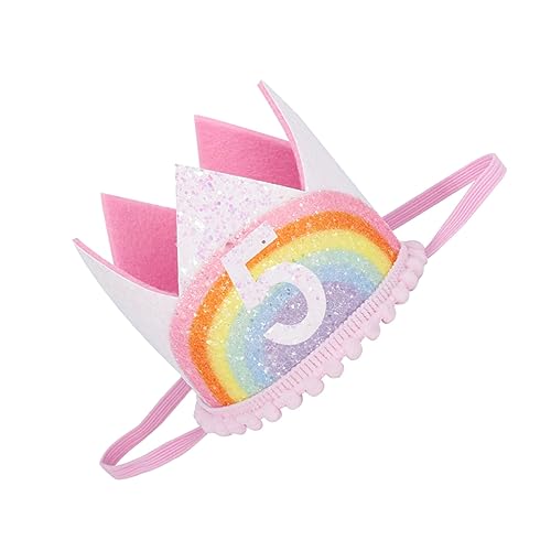 ibasenice 2 Stk Kronen spitze Haarband kinder haarschmuck kinder stirnband baby haargummis Mädchen Hüte Haarbänder Haargummis für Kleinkinder Kronenhut Kronenkopfschmuck Prinzessin Partyhut von ibasenice