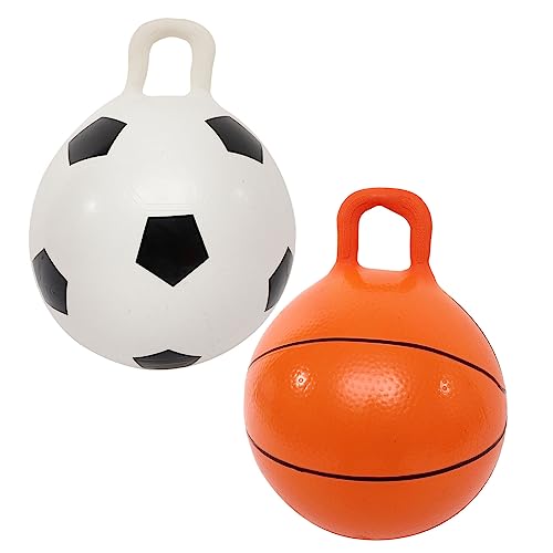 ibasenice Hüpfball Kinder Hüpfball Set Für Aufblasbare Spielbälle Basketball Und Fußball Design Ideal Als Für Den Innen Und Außenbereich Perfekte Kinderbeschäftigung Jump Bälle von ibasenice