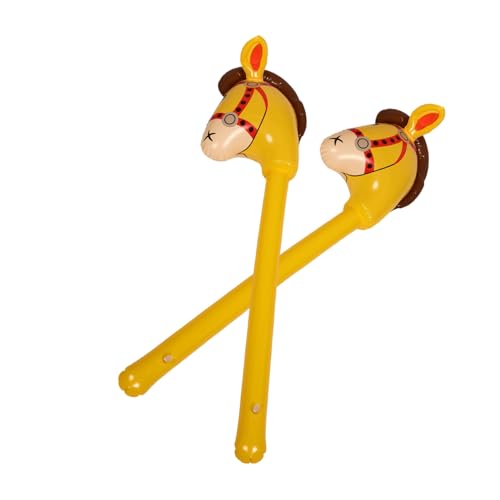 ibasenice 2 Stück Aufblasbarer Pferdekopf Für Kinder Stick Bekleidung Cowboy Kostüme Tierkostüme Weihnachten Aufblasbares Kostüm Spielzeug Ornament Aufblasbares Kind Kostüm Gelbes von ibasenice