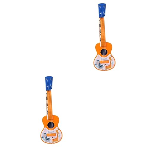 ibasenice 2 Stück Kinder Ukulele Spielzeug Gitarre Mädchen Spielzeug Gitarre Musikreime Spielzeug Musik Lernspielzeug Musikgitarre Spielzeug Ukulele Gitarren Spielzeug von ibasenice