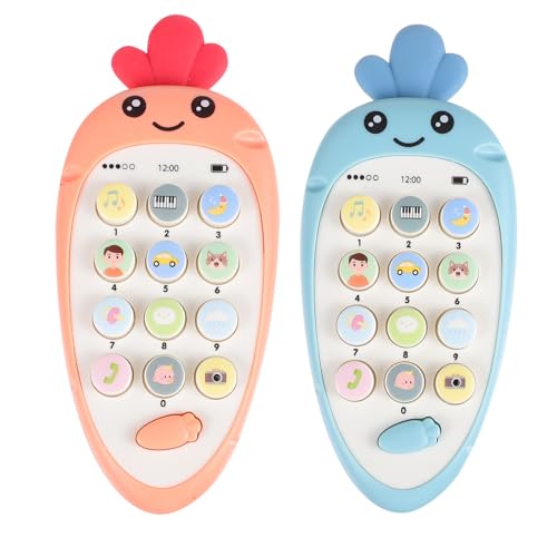 ibasenice 2 Stück Musik Telefon Kleinkind Für Jungen Mini Telefone Für Babys Für Kleinkinder Kleinkind Telefon Kinderspielzeug Musik B Telefon Musikspielzeug von ibasenice