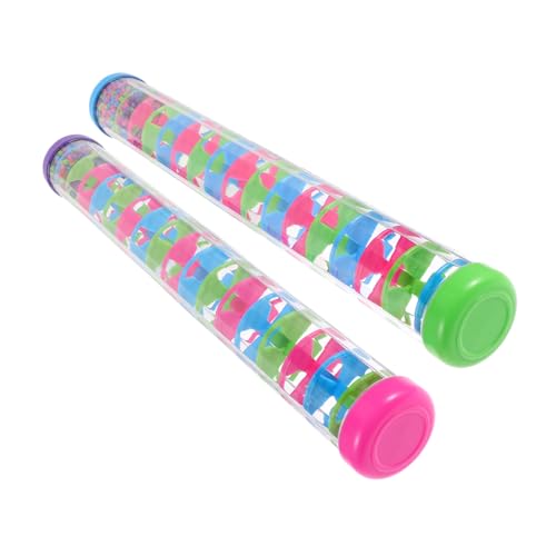 ibasenice 2 Stück Regenstab Musikinstrument Spiral-Design Kunststoff Schlaginstrument für Junge Mädchen Sensorische Klangspielzeuge für Musik Sinneserziehung ibasenice 2 Stück Regenstab Musikinstrument Spiral-Design Kunststoff Schlaginstrument für Junge Mädchen Sensorische Klangspielzeuge für Musik Sinneserziehung von ibasenice