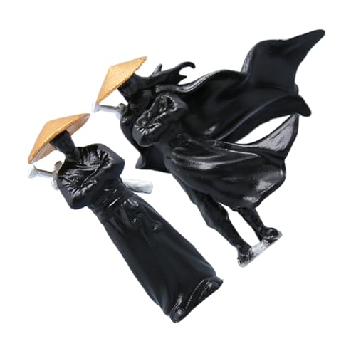 ibasenice 2 Stück Ritterliche Schmuckstücke Aquarium Dekorationen Japanische Ninja Actionfiguren Ninja Aquarium Dekor Japanische Statue Mini Fischerfiguren Mini Ninja Figur von ibasenice