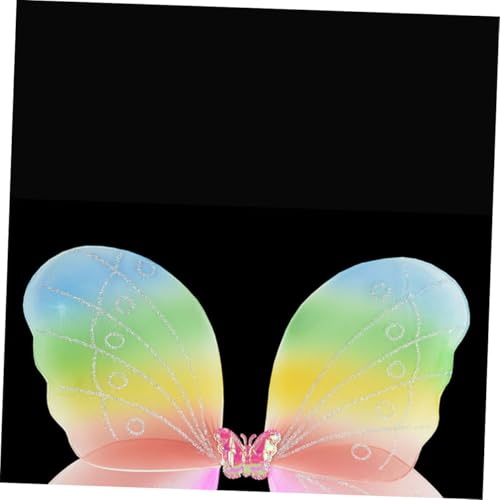 ibasenice 2 Stück Schmetterlingsflügel Bunte Stoffflügel mit Elastischem Trageband für Kostüm Party Geburtstag Halloween Bühne ibasenice 2 Stück Schmetterlingsflügel Bunte Stoffflügel mit Elastischem Trageband für Kostüm Party Geburtstag Halloween Bühne von ibasenice