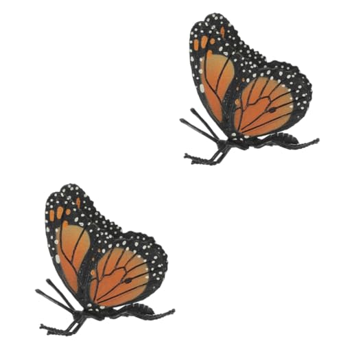 ibasenice 2 Stück Schmetterlingsmodell Realistisches Schmetterlingsspielzeug Party Trick Werkzeug Kleine Schmetterlingsdekoration Künstlicher Schmetterling Spielzeug Simulierter von ibasenice